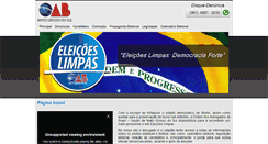 Desktop Screenshot of eleicoeslimpas.oabms.org.br